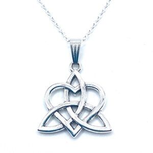 Celtic Heart Sister Knot Necklace Irish